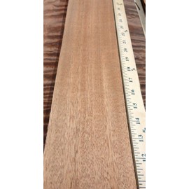 Mahogany Sapele Ribbon African Wood Veneer 4" x 119" raw no Backing 1/42" Thick
