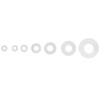 350pcs White Nylon Plastic Washer Flat Round Washer Sealing Ring