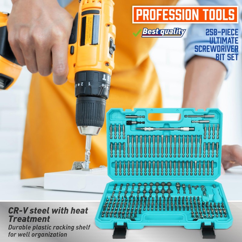Amartisan 20-Piece Hex Head Allen Wrench Drill Bit Set, Metric