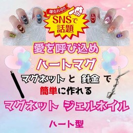 Felizchi Magnetic Nail Magnet Heart Magnet Gel Nail Heart Making Wire 2pcs and Magnet