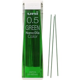 Mitsubishi Pencil Sharp Color Refill Nano Diamond 0.5mm U05202NDC.6 Green Set of 2
