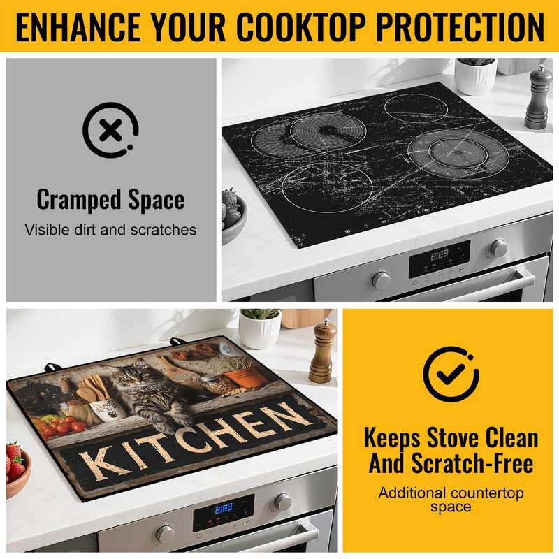 NYZE Stove Top Cover for Electric/Glass Stove, Flat Top Cooktop