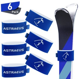 6 pcs Ski Fastener Straps Adjustable Ski Wraps Ties (Blue)…