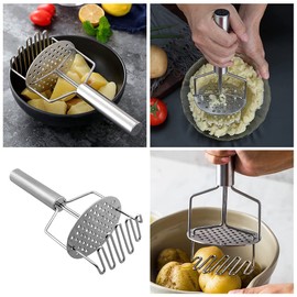 Potato Masher Convenient Stainless Steel Food Masher Sturdy Potato Ricer for Cooking