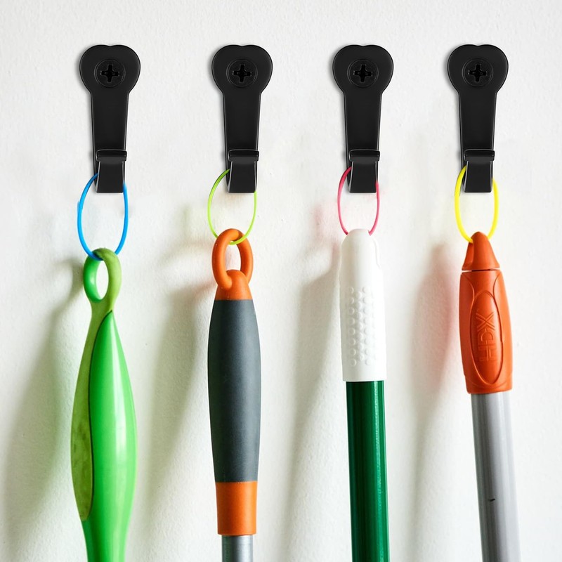 Pack of 10 Coat Hooks Black Single Coat Hooks for