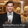 ASTRQLE Rhinestone Bow Ties for Men Pre Tied Sequin Bow