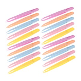 SEWACC 100Pcs Multi Functional Eyelash Tweezers Set Pointed Tweezers for Brow Shaping and Lash Application Portable Tools for Makeup Lovers and Beginners