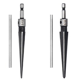2 x Conical Reamer, Hand Reamer, Taper Reamer, for Chamfers and End Pins, for Drilling Hole 3-13 mm and 5-16 mm