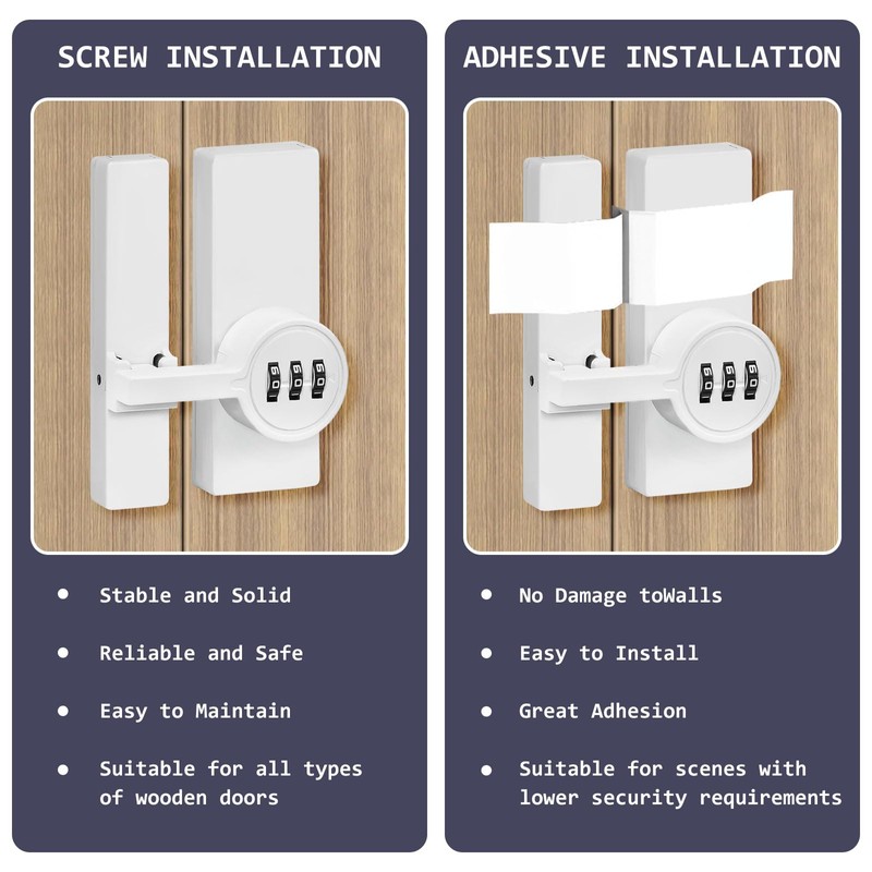 BigKing Door Bolt with Password Lock, Zinc Alloy Mechanical Combination