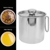 Stainless Steel Oil Filter Pot with Handle Kitchen Grease Container