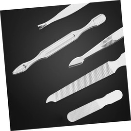 Baluue 21pcs Stainless Steel Nail Clipper Professional Nail Care Ergonomic Design for Easy Trimming Includes Files for Home Use and Travel Black