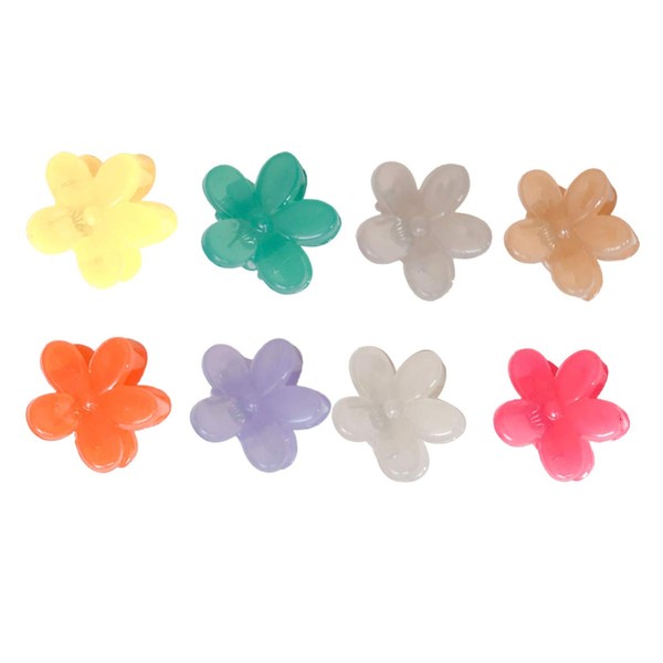 Frcolor Hair Claw Flower Mini Hair Clip Hairpin Girls Barrette Clip Colorful Flower Hair Ornaments Hair Clips, Hair Accessories, Set of 24 (Mixed Color)