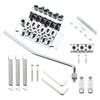 Pxyelec Chrome Electric Guitar Tremolo Bridge with Bar Double Strat
