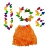 Disfraz Hawaiano Collar Falda Corona Hawaiana Flores Barato