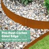 Ganeekiron Cor Ten Steel Landscape Edging, 8Hx40L-Inch Metal Garden Edging,