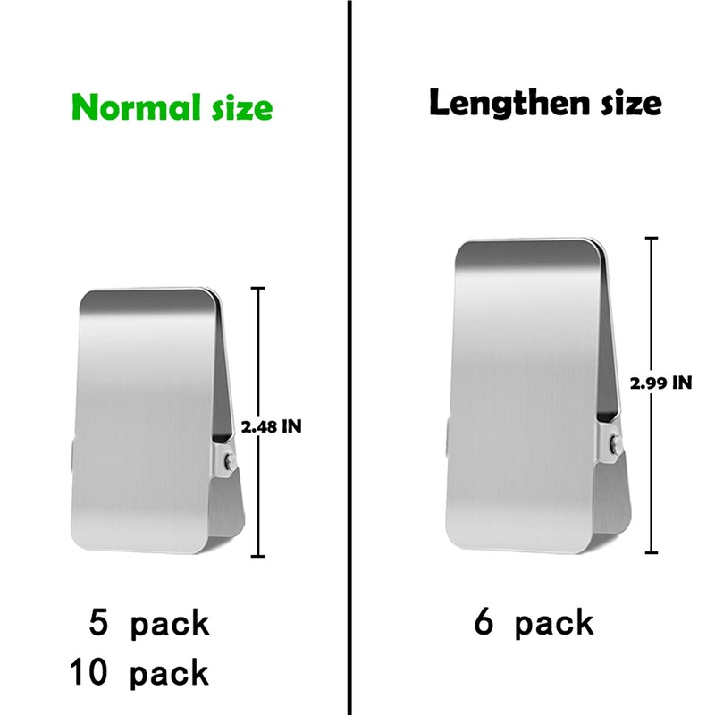 Stainless Steel Chip Clips,Long Heavy Duty Chip Clip for Record