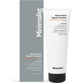 Mascarilla capilar para cabello dañado y encrespado Después del champú Complejo reparador de enlaces maleicos al 5% Transglutaminasa, aminoácidos y ceramidas Para mujeres y hombres 7,05