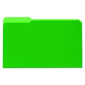 Universal Recycled Interior File Folders, 1/3 Cut Top Tab, Legal, Green, 100/Box (15302)