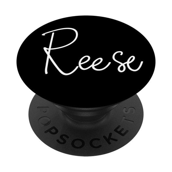Reese Name White on Black - Reese PopSockets with Interchangeable