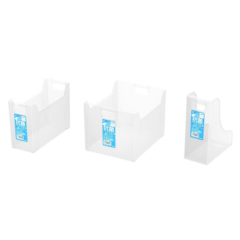 Nakabayashi FBK-E05-CW Antibacterial File Box A4 Double/Clear White