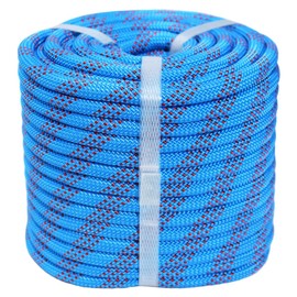 YUZENET Braided Polyester Arborist Rigging Rope (3/8 inch X 150 feet) High Strength Outdoor Rope for Rock Climbing Hiking Camping Swing, Blue/Red