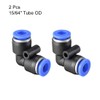 sourcing map Plastic Elbow Push to Connect Tube Fitting 6mm