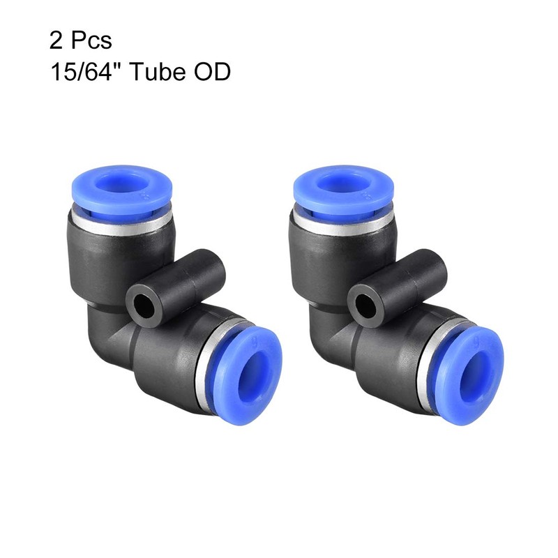 sourcing map Plastic Elbow Push to Connect Tube Fitting 6mm