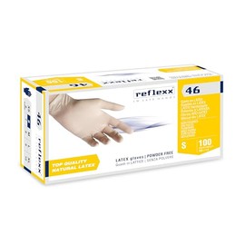 Reflexx R46, Handschuhe Latex puderfrei, S, Bernsteinfarben, 100