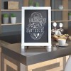 Flash Furniture Tabletop Magnetic Chalkboard Sign, Rustic Blue, 9.5" x