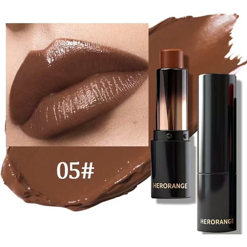 6 Piezas Lápiz Labial Hidratante con Acabado Brillante, Color Claro