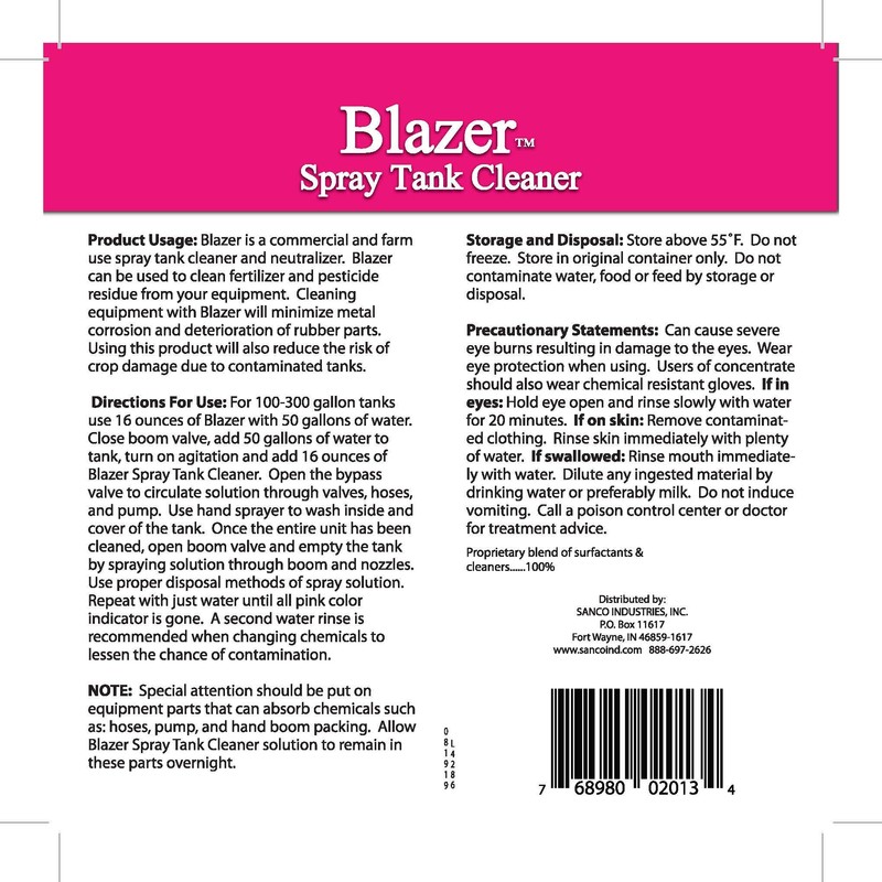 Liquid Harvest Blazer Spray Tank Cleaner, Gallon (128oz), for Cleaning