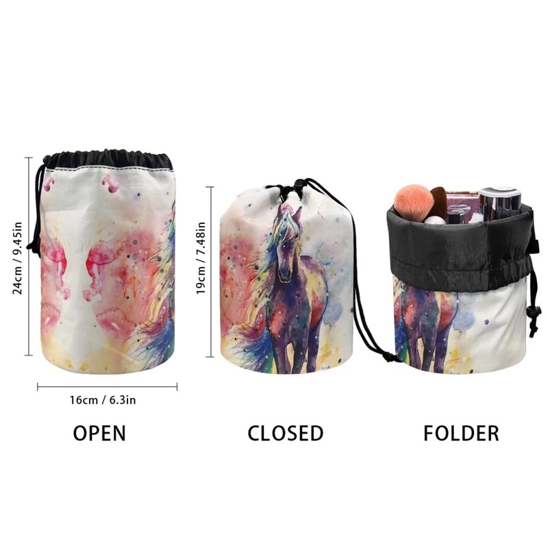 chaqlin Women Girls Drawstring Cosmetic Bag Portable Drawstring Cosmetic Bag,