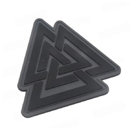 PHOENIX IKKI Viking Norse Old Norse Scandinavian Rune Walknut Triangle Symbol Cloth Embroidery Patch Patch Coat of Arms Applique PVC