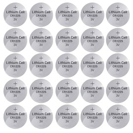 BlueDot Trading CR1225 Coin Button Cell Battery 3V Lithium-Metal for Thermometers, Watches, Key Fobs, Laser Pointers, Medical Devices, Calculators, and More, (25-Pack)