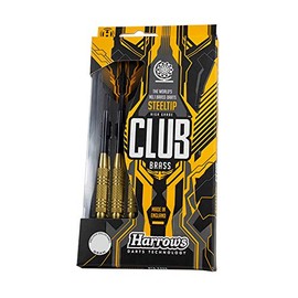 HARROWS Club Brass Steel Tip Darts, 19g