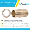 SharkBite 1-1/2 Inch Brass Crimp Coupling, PEX Pipe, PE-RT, UC0141
