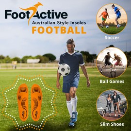 FootActive Football Insole - S - 5/6.5 UK Orange