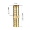 sourcing map 12mm Brass Barb Hose Fitting Straight Connector Coupler