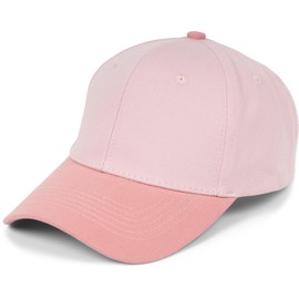styleBREAKER 04023095 Unisex Baseball Cap Two-Tone Pastel or Strong 6 Panel Cap Multicoloured Baseball Cap Buckle Adjustable, Rose Salmon Pink