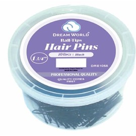 Dream World Ball Tips Hair Pins 1 3/4 Inch Black 100 Piece