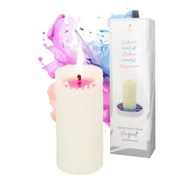 Gender Reveal Party Deko Idee - Bienenwachskerze - Boy or Girl? It's a Girl - Babyparty Deko für Baby Shower - handgerollt (10 cm hoch, Ø 4,7 cm) - Überraschung zur Geschlechtsverkündung