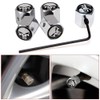 Eqlef® - 8 Pcs Anti-Theft Skull Car Tyre Valve Caps