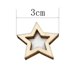 inherited 100 pieces wooden star slices, wooden star shape tags, mini star embellishments for Christmas, wedding decoration, party, DIY, craft, table scattering decoration