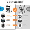Rollator Walkers for Seniors with Seat, No Assembly Foldable 8"