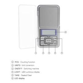 TXY High Precision Jewelry Scales 500g-0.1g for Gold Diamond Jewelry Weight Balance Digital Pocket Electronic Scales Suitable for Precise Weighing