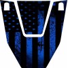 TVC 19-CURRENT HONDA TALON 1000 GLOSS REFLECTIVE BLUE AMERICAN FLAG HOOD GRAPHIC