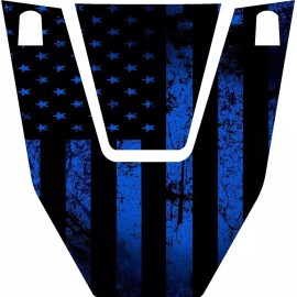 TVC 19-CURRENT HONDA TALON 1000 GLOSS REFLECTIVE BLUE AMERICAN FLAG HOOD GRAPHIC