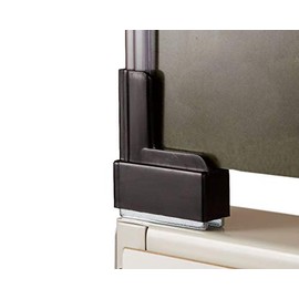 13" H Gondola Shelf Sign & Poster Holder, Right Angle L Shaped Magnetic Sign Display, Black, 2 Pack