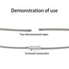 8 Pcs 5mm Wire Rope Clamp Double Hole Wire Rope