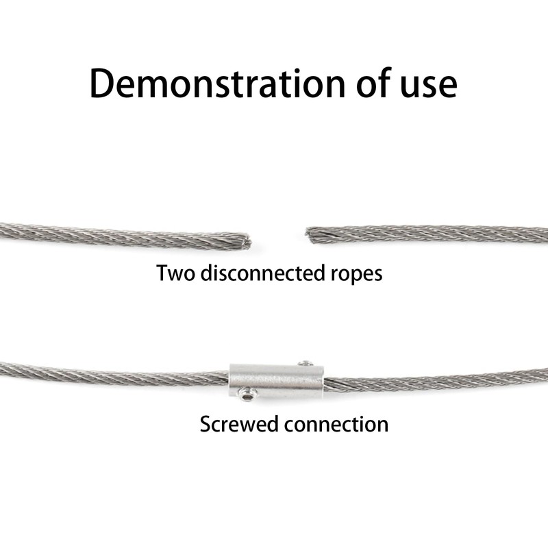 8 Pcs 5mm Wire Rope Clamp Double Hole Wire Rope